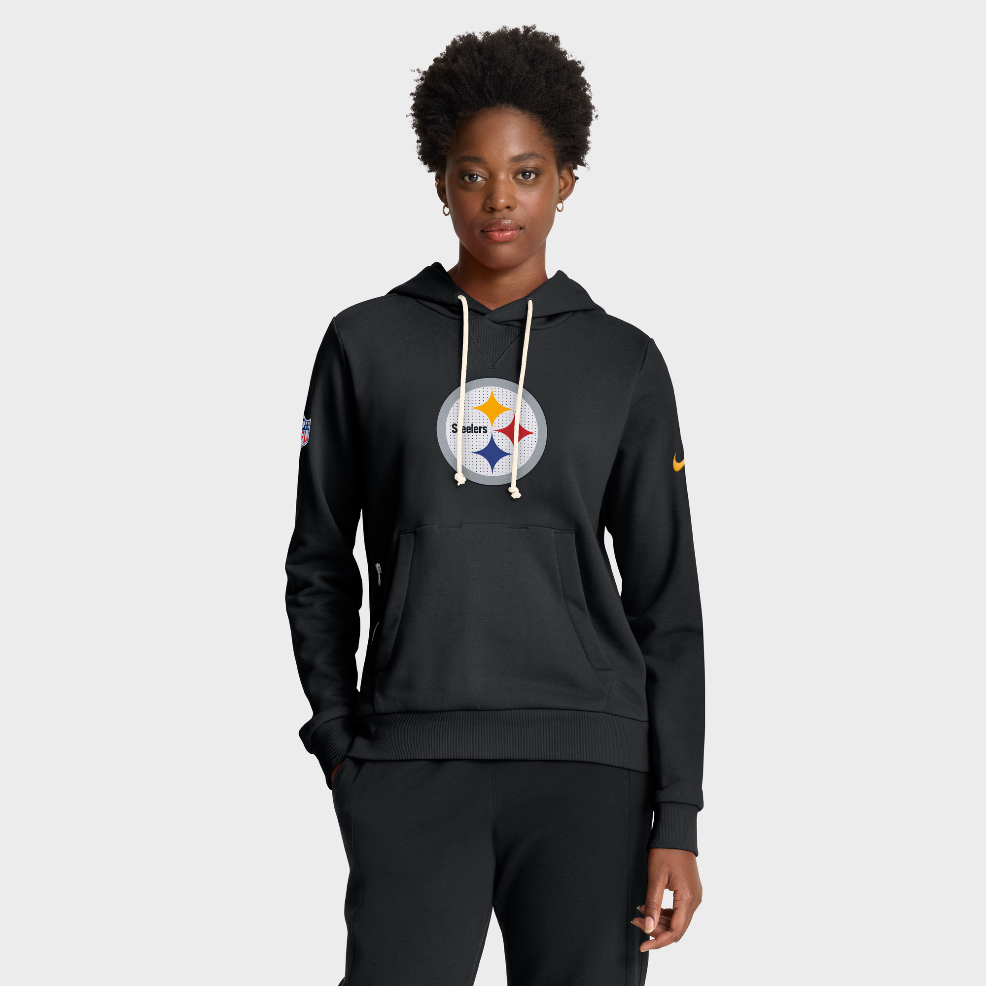 Women's Nike Black Pittsburgh Steelers Sideline Standard Issue Initial Home Dri-FIT Hoodie