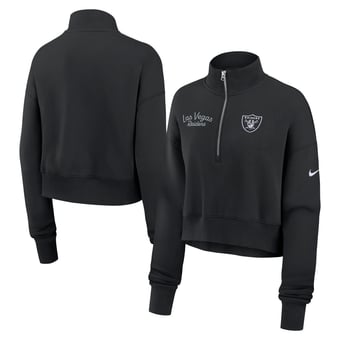 Women's Nike Black Las Vegas Raiders Primetime Phoenix Half-Zip Sweatshirt