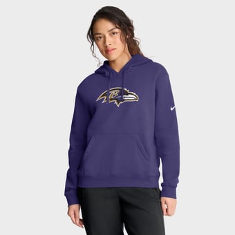 Women's Nike Purple Baltimore Ravens Club Fleece Hoodie