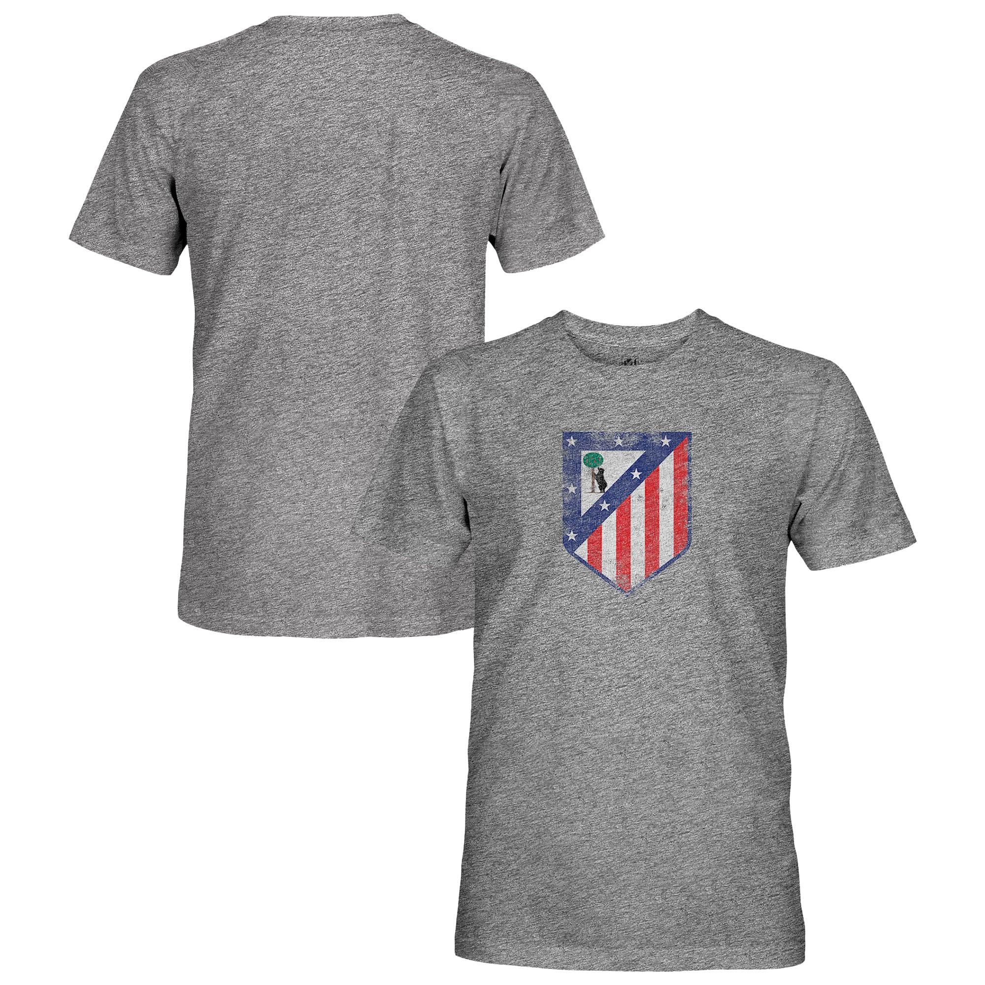 Men's 1863FC Heather Gray Atletico de Madrid Vintage Tri-Blend T-Shirt