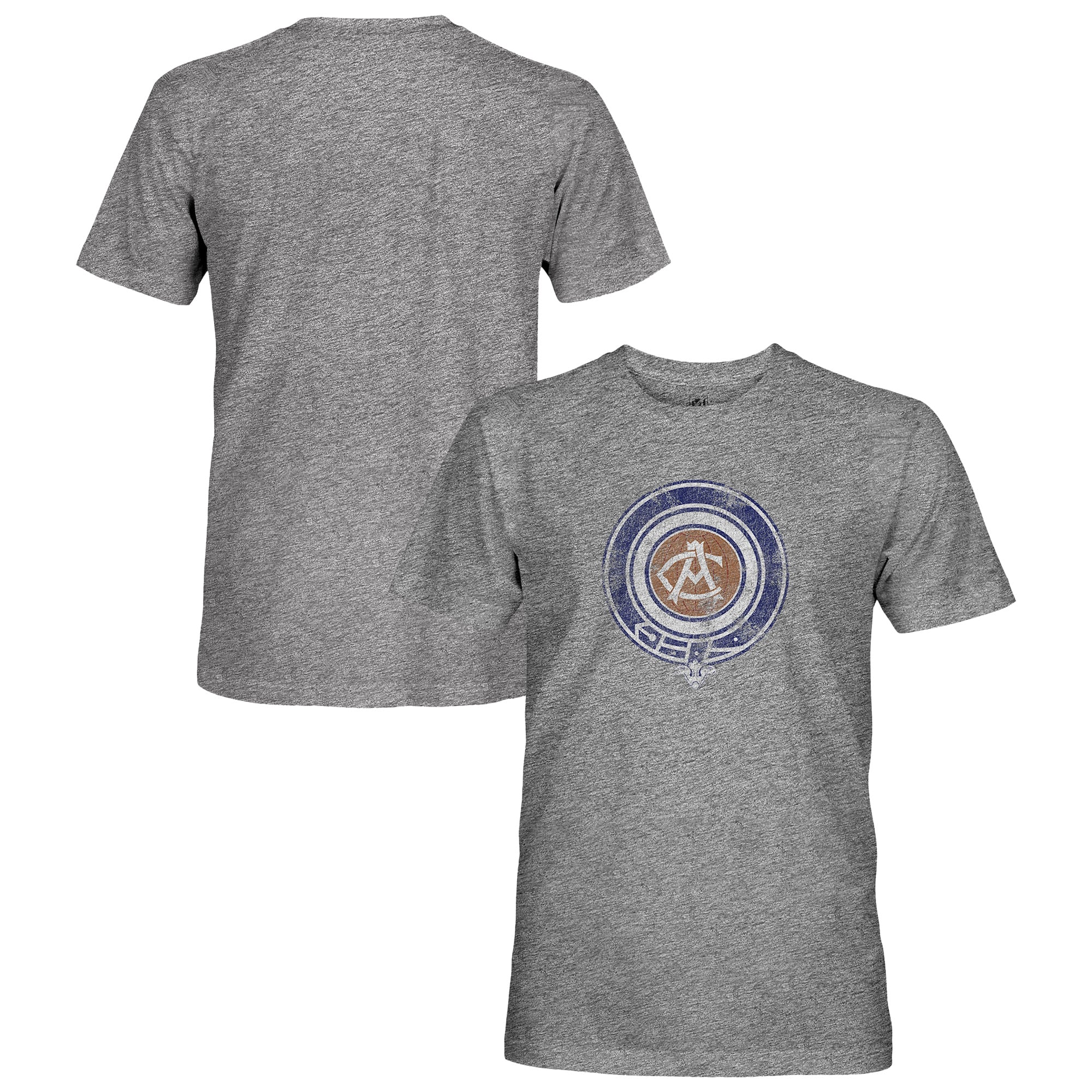 Men's 1863FC Heather Gray Atletico de Madrid Vintage Tri-Blend T-Shirt