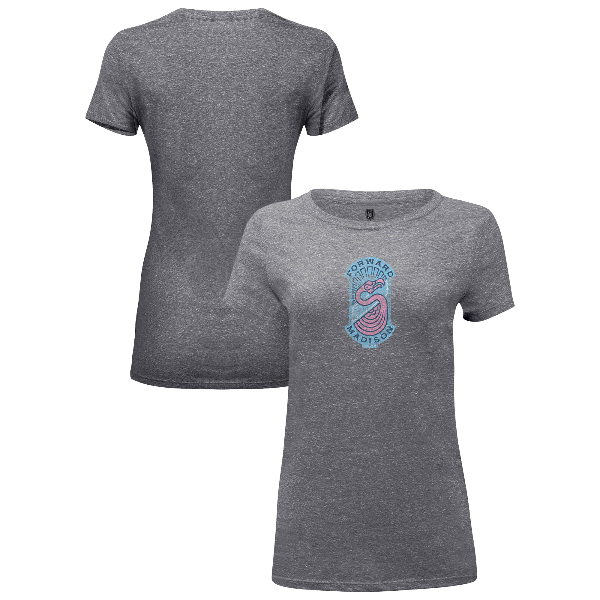Women's 1863FC Heather Gray Forward Madison FC Color Badge Tri-Blend T-Shirt