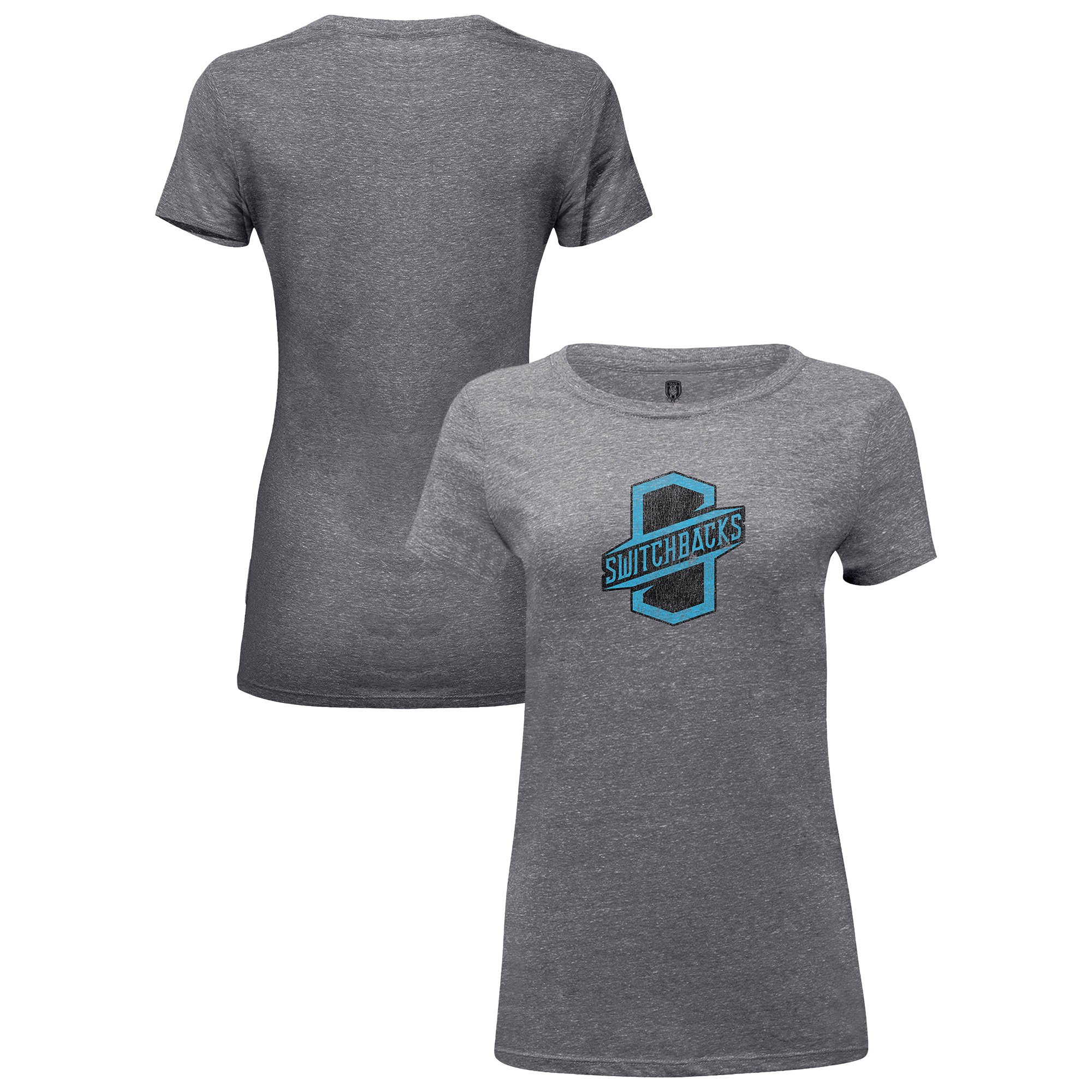 Women's 1863FC Heather Gray Colorado Springs Switchbacks FC Color Badge Tri-Blend T-Shirt