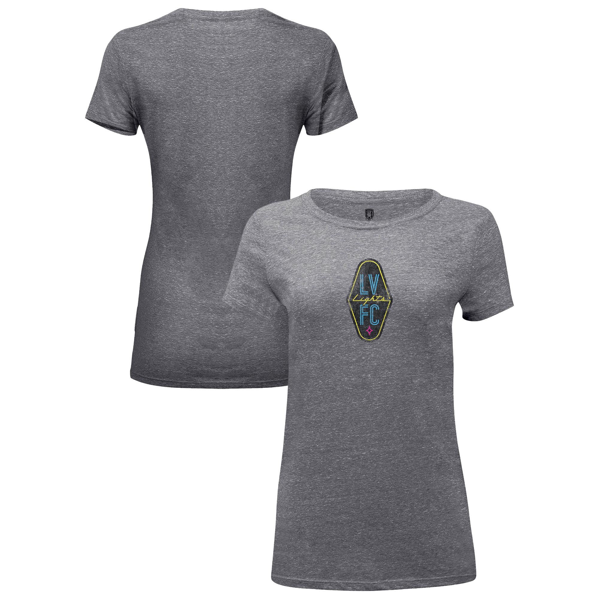 Women's 1863FC Heather Gray Las Vegas Lights FC Color Badge Tri-Blend T-Shirt