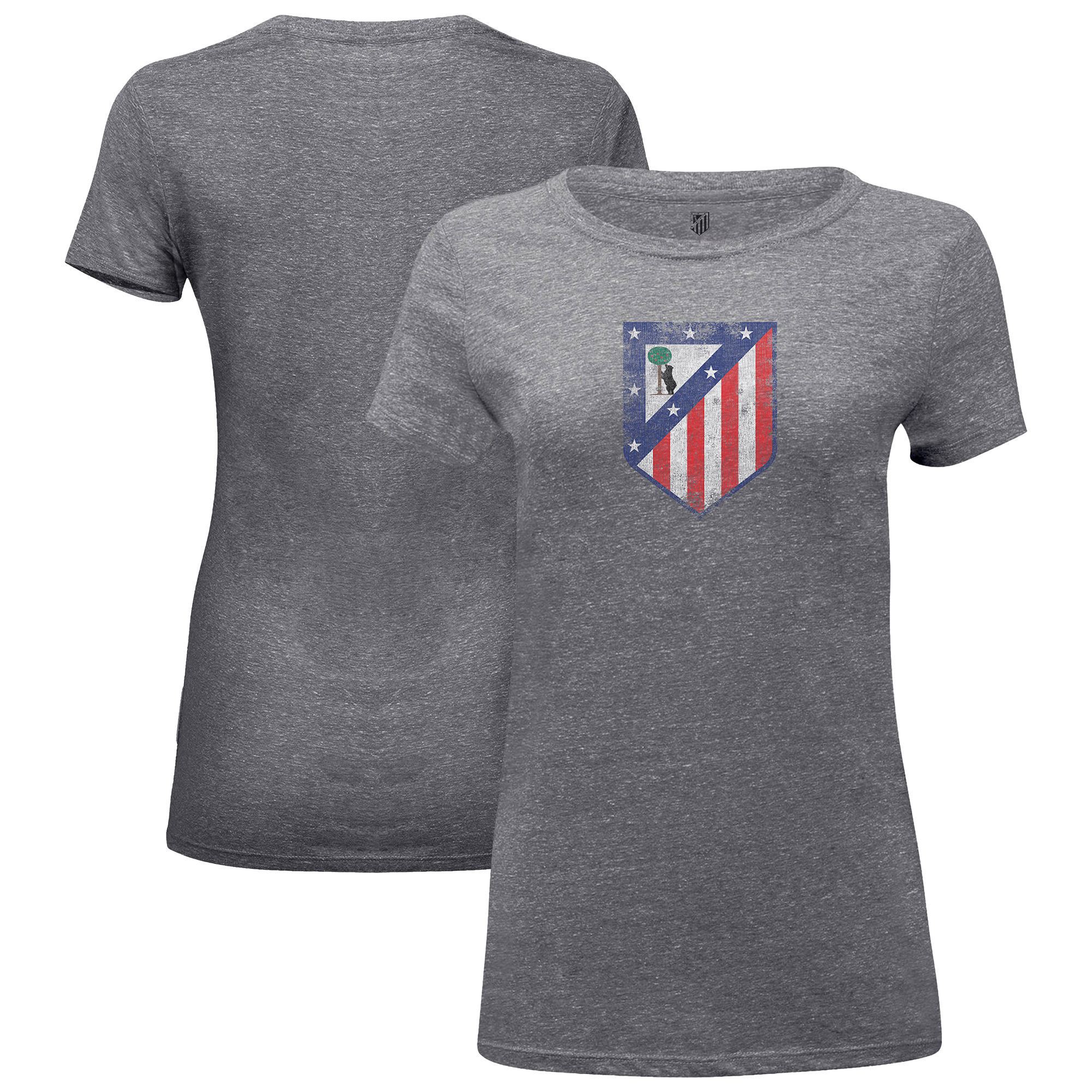 Women’s 1863FC Heather Gray Atletico de Madrid Color Badge Tri-Blend T-Shirt Women’s 1863FC Heather Gray Atletico de Madrid Color Badge Tri-Blend T-Shirt