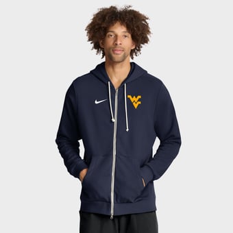 Men's Nike Navy West Virginia Mountaineers 2025 Sideline Standard Issue Dri-FIT Full-Zip Hoodie