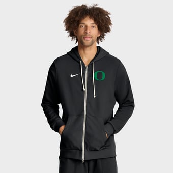 Men's Nike Black Oregon Ducks 2025 Sideline Standard Issue Dri-FIT Full-Zip Hoodie