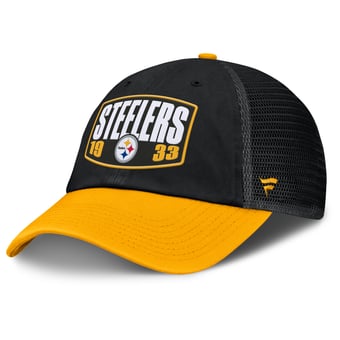 Men's Fanatics Black/Gold Pittsburgh Steelers Franchise Trucker Adjustable Hat
