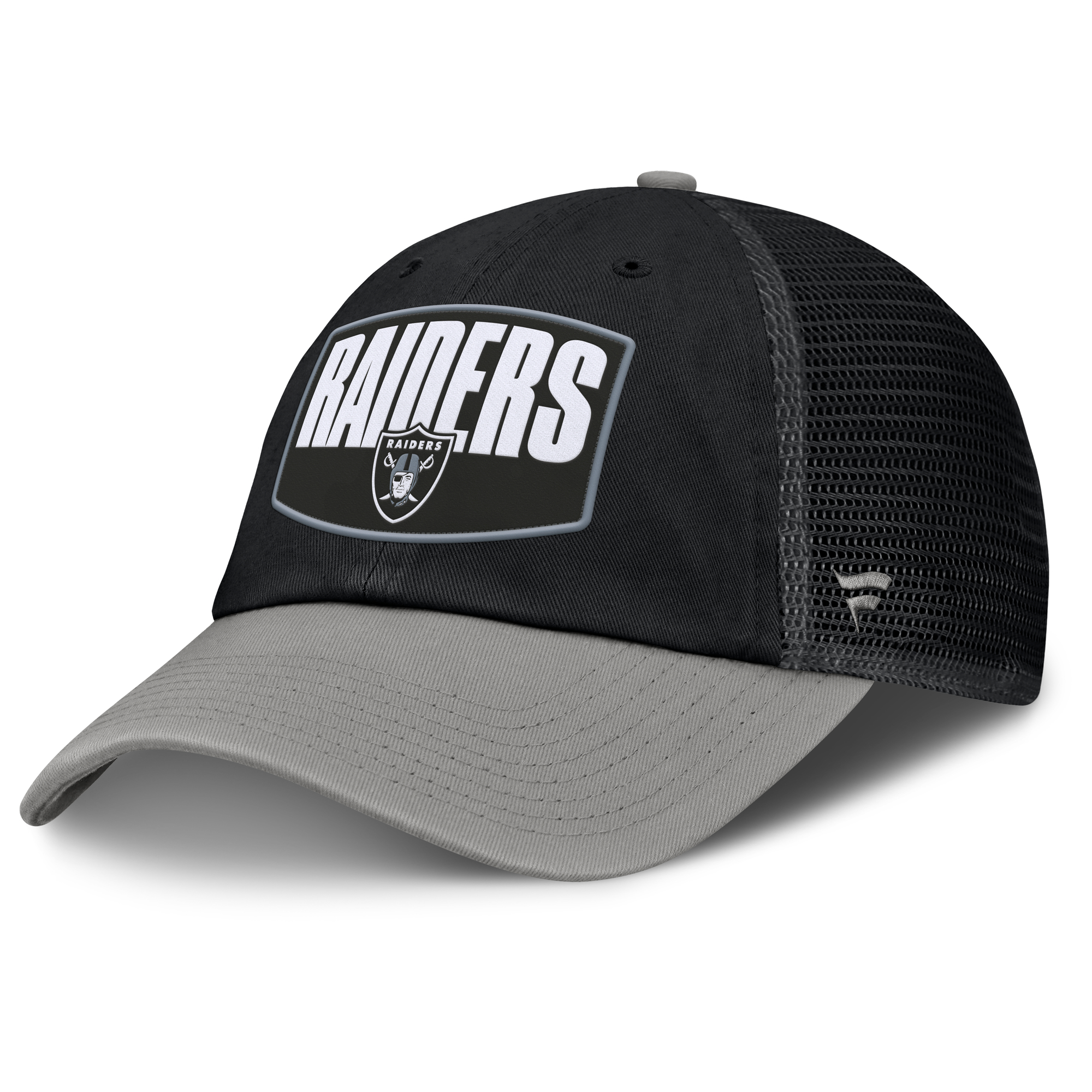 Men's Fanatics Black/Gray Las Vegas Raiders Franchise Trucker Adjustable Hat