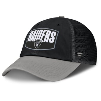 Men's Fanatics Black/Gray Las Vegas Raiders Franchise Trucker Adjustable Hat