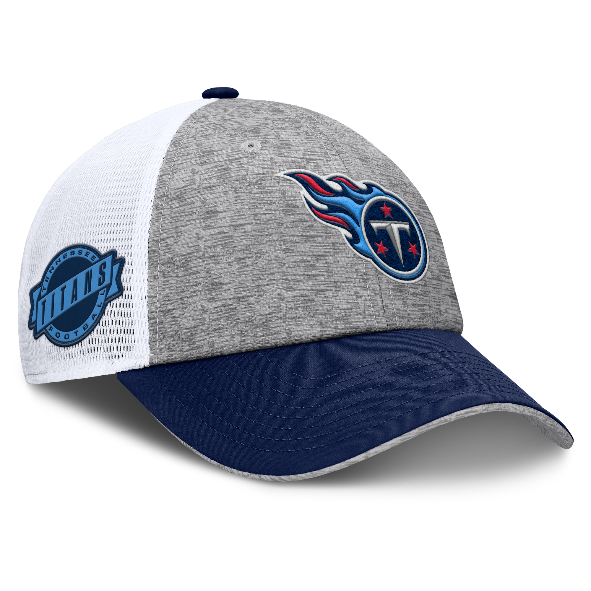 Men's Fanatics Gray/Navy Tennessee Titans Option Trucker Adjustable Hat