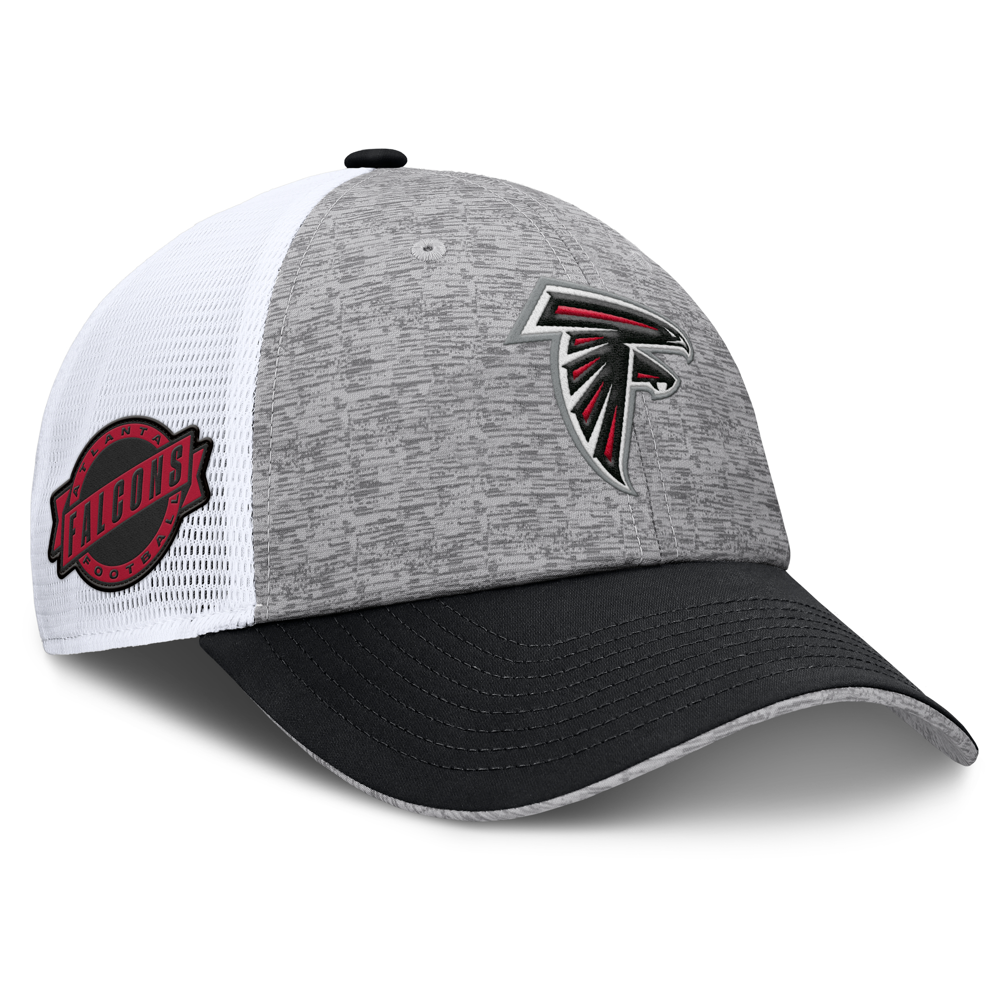Men's Fanatics Gray/Black Atlanta Falcons Option Trucker Adjustable Hat