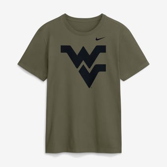 Men's Nike Olive West Virginia Mountaineers Primetime Logo Dri-FIT T-Shirt