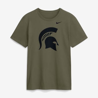 Men's Nike Olive Michigan State Spartans Primetime Logo Dri-FIT T-Shirt