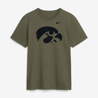 Men's Nike Olive Iowa Hawkeyes Primetime Logo Dri-FIT T-Shirt