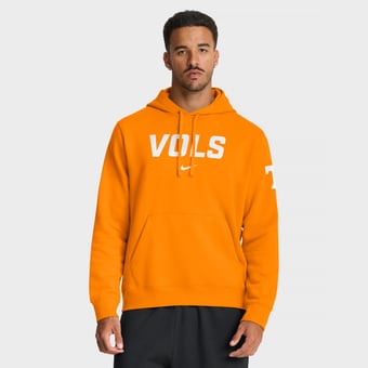 Men's Nike Tennessee Orange Tennessee Volunteers Nickname Club Fleece Pullover Hoodie