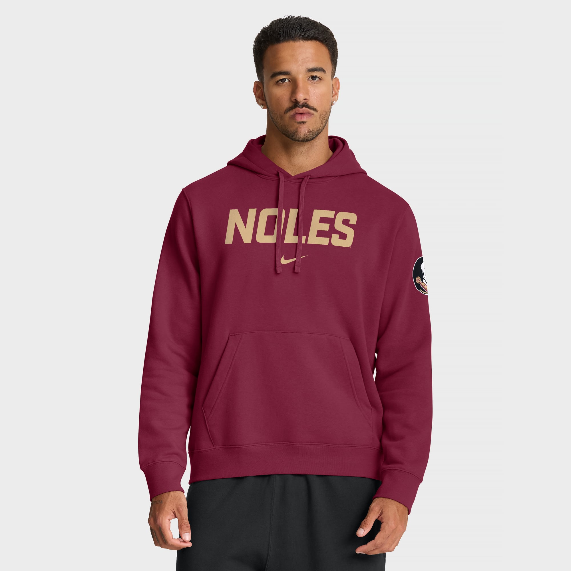 Men's Nike Garnet Florida State Seminoles Nickname Club Fleece Pullover Hoodie