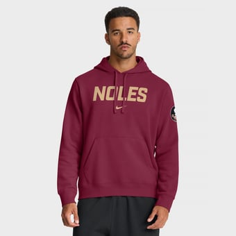 Men's Nike Garnet Florida State Seminoles Nickname Club Fleece Pullover Hoodie