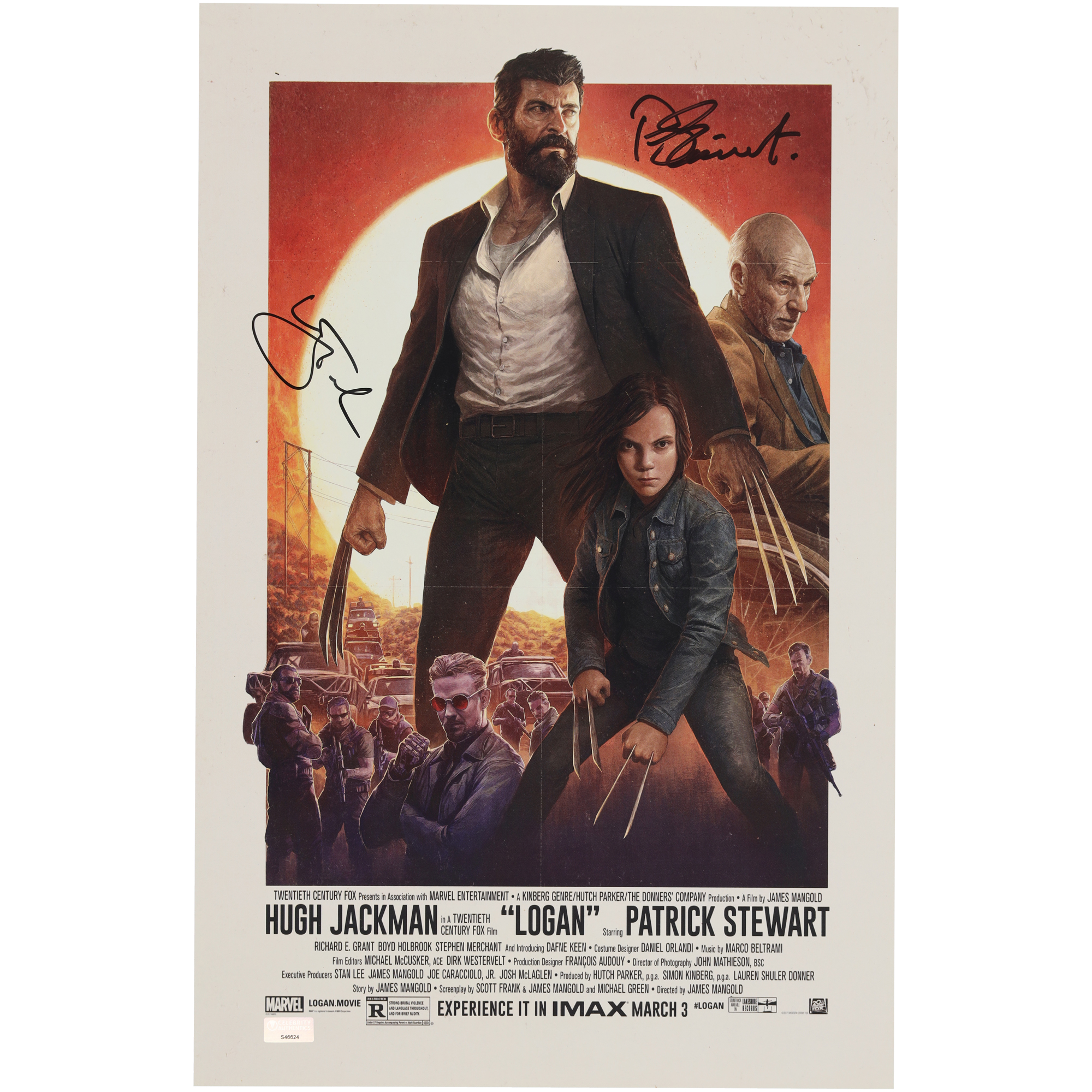 Hugh Jackman & Patrick Stewart Logan Autographed 11″ x 17″ Movie Poster Hugh Jackman & Patrick Stewart Logan Autographed 11″ x 17″ Movie Poster