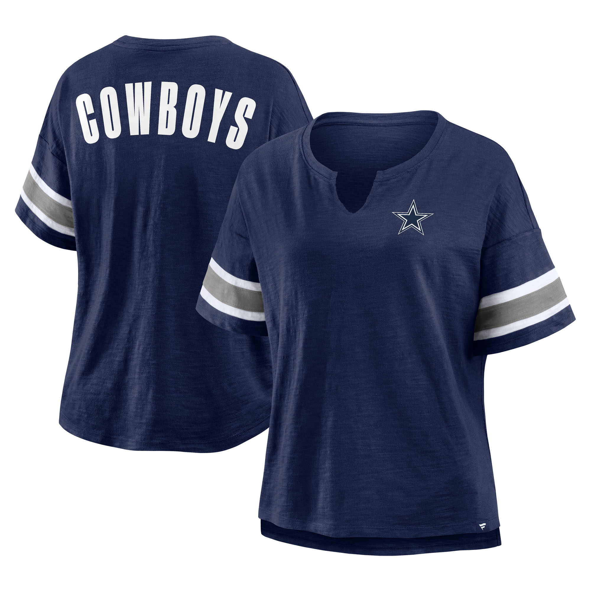 Women's Fanatics Navy Dallas Cowboys Redzone Curl Route T-Shirt