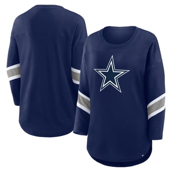 Women's Fanatics  Navy Dallas Cowboys Redzone 3/4-Sleeve T-Shirt