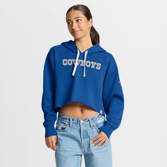 Women's Fanatics Royal Dallas Cowboys Oversized Heritage Cropped Hoodie