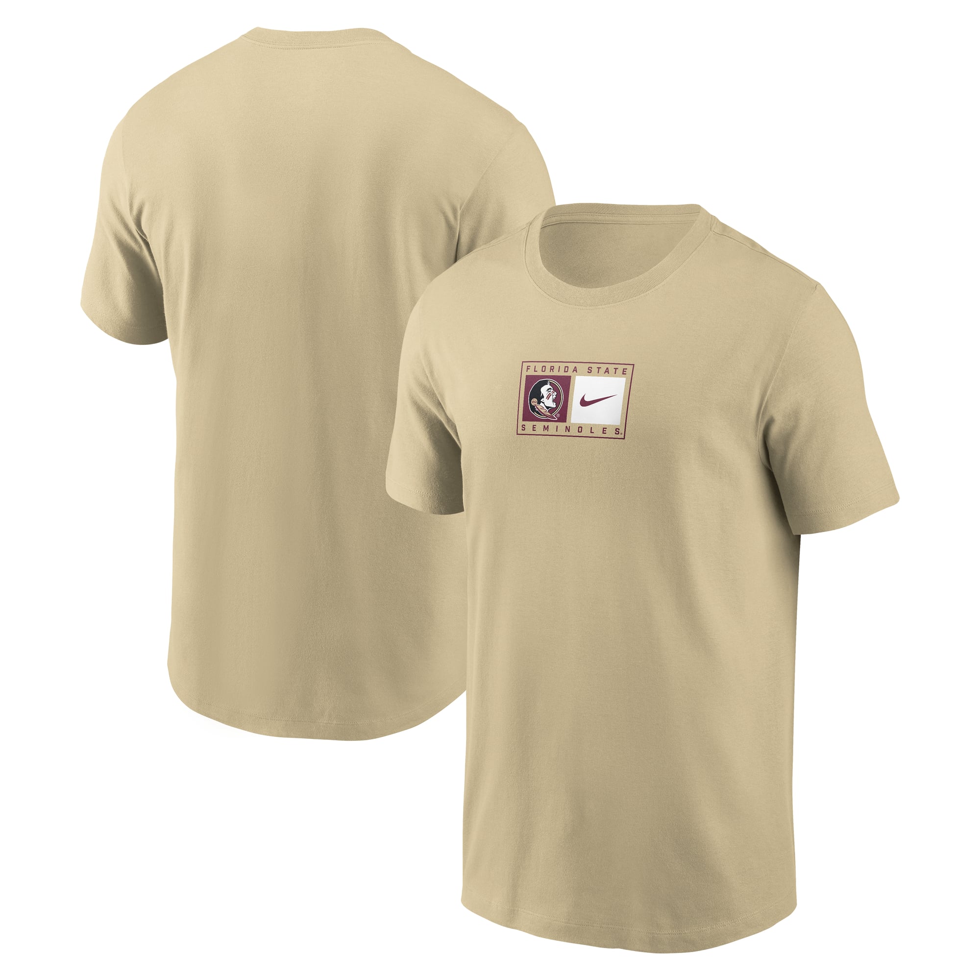Men's Nike Gold Florida State Seminoles Campus Logo Swoosh T-Shirt