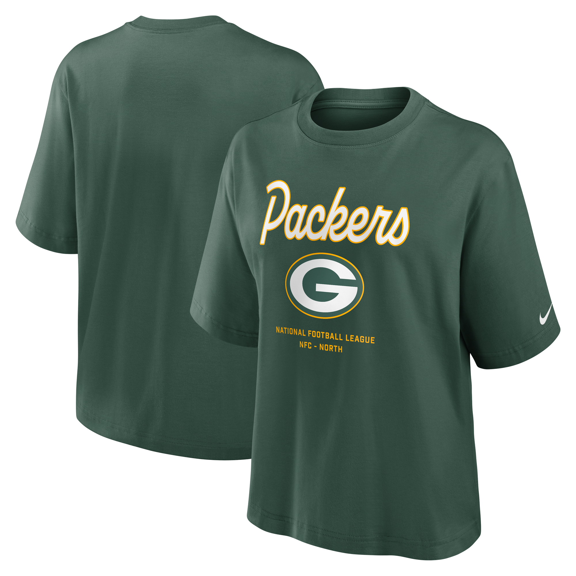 Women's Nike Green Green Bay Packers Essential Boxy T-Shirt