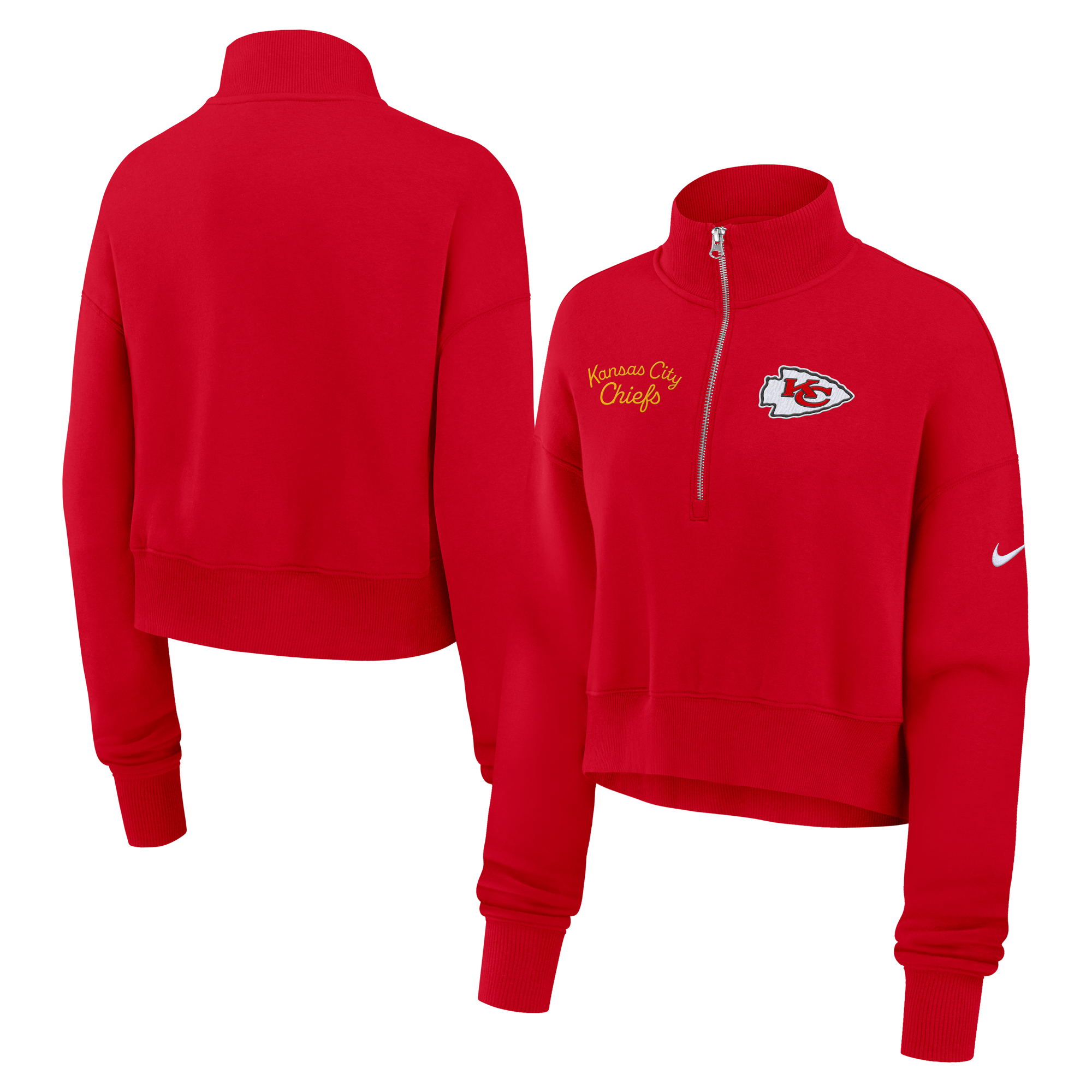 Women's Nike Red Kansas City Chiefs Phoenix Half-Zip Sweatshirt