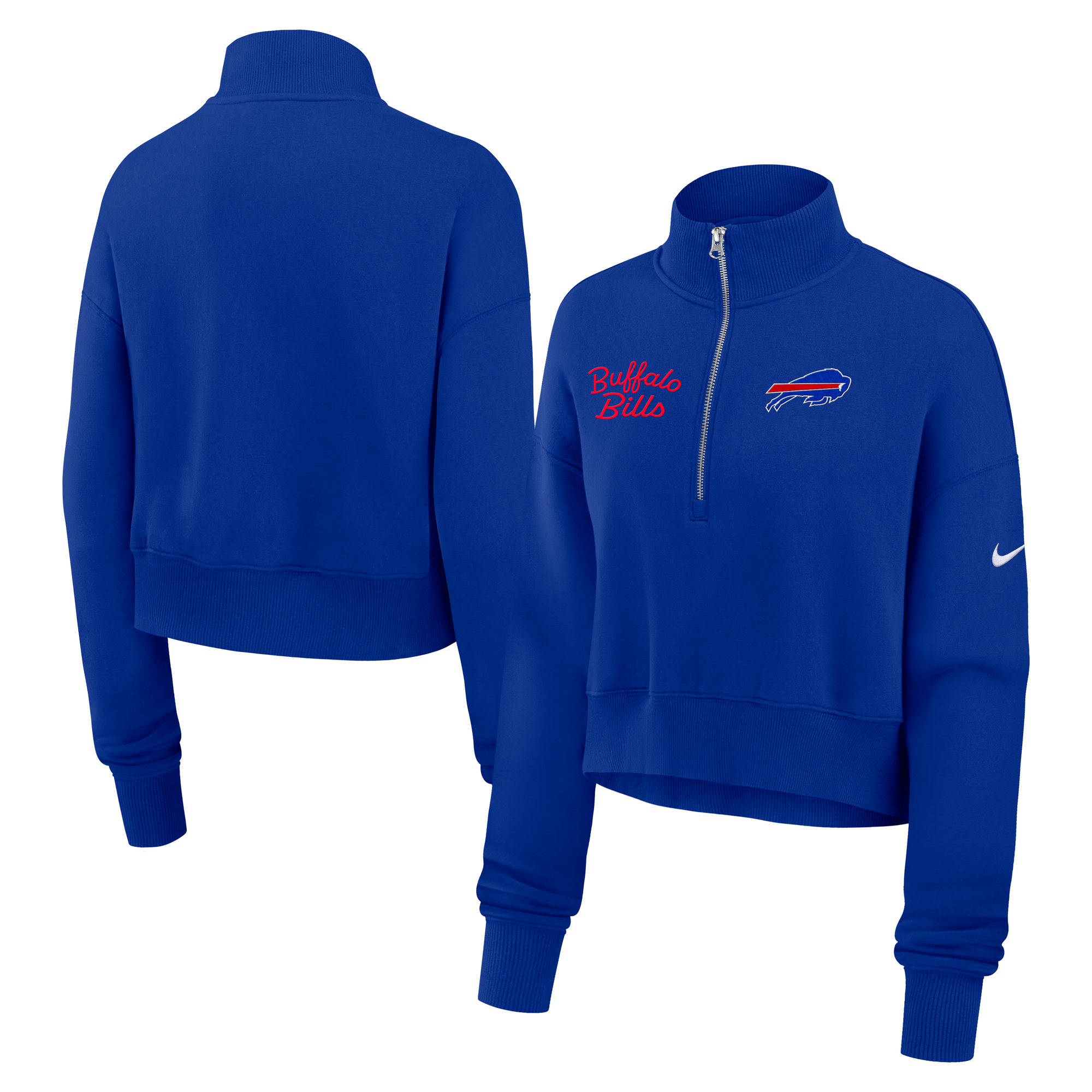 Women's Nike Royal Buffalo Bills Phoenix Half-Zip Sweatshirt
