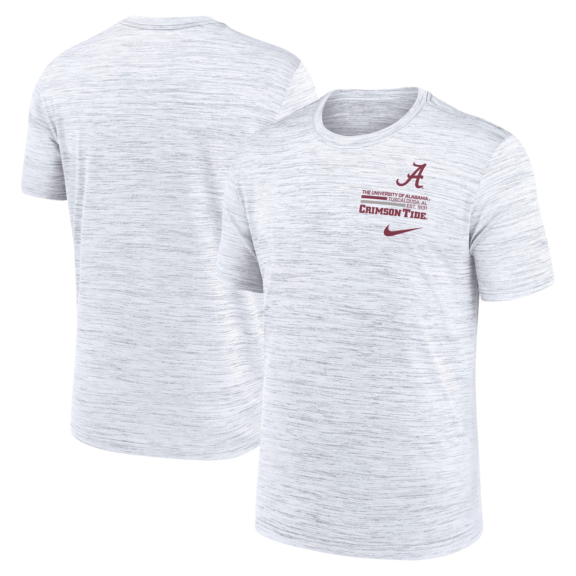 Men's Nike White Alabama Crimson Tide Velocity Stacked Dri-FIT T-Shirt