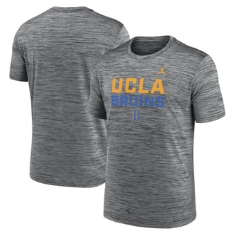 Men's Jordan Brand Anthracite UCLA Bruins Campus Center Stack Velocity Dri-FIT T-Shirt