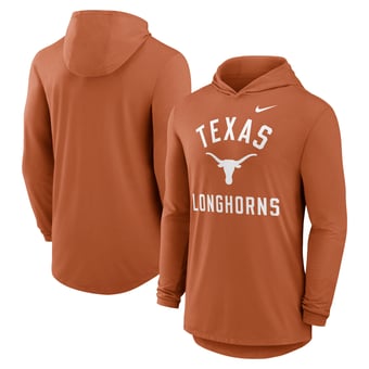 Men's Nike Texas Orange Texas Longhorns Classic Arch Tri-Blend Dri-FIT Long Sleeve Hoodie T-Shirt