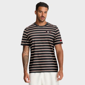 Men's Nike Black Georgia Bulldogs Athletic Prep Legacy Summit Stripe T-Shirt