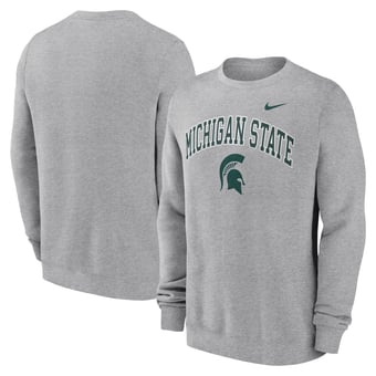 Men's Nike Gray Michigan State Spartans Arch Pullover Sweatshirt