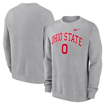 Men's Nike Gray Ohio State Buckeyes Arch Pullover Sweatshirt