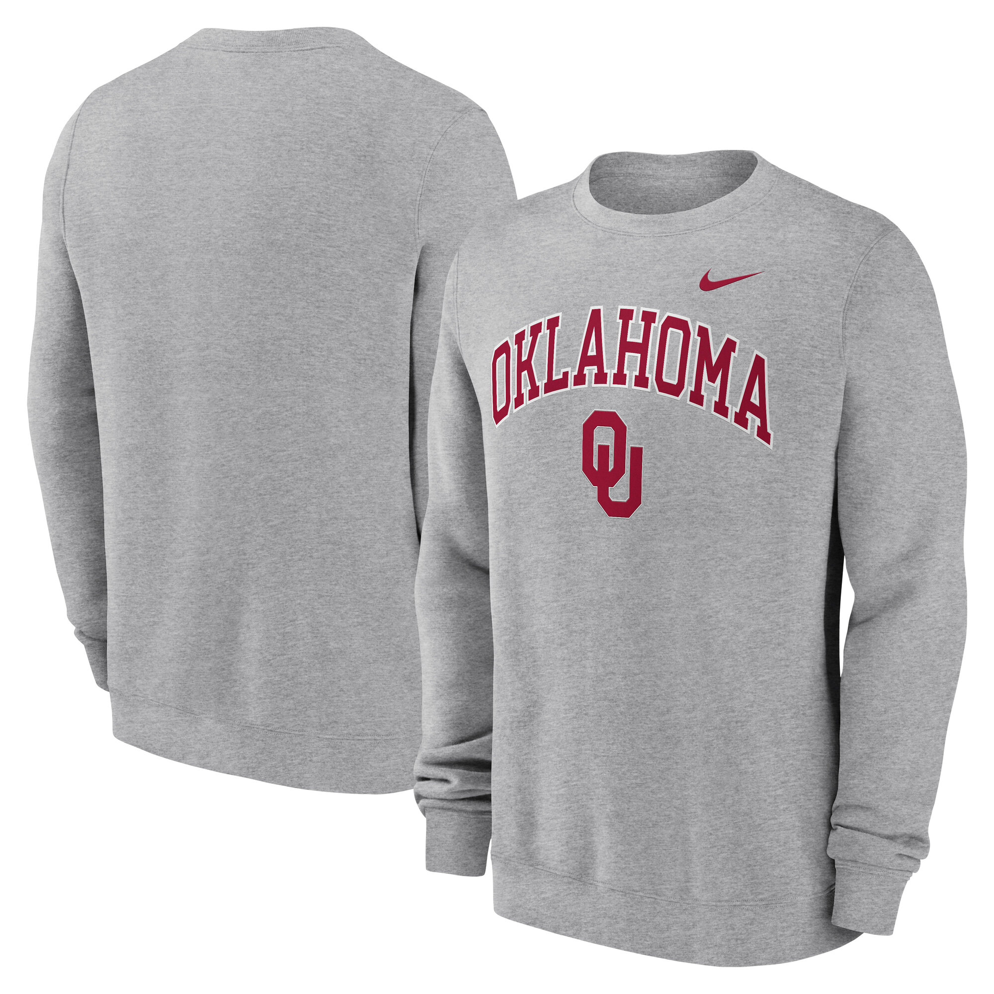 Men's Nike Gray Oklahoma Sooners Arch Pullover Sweatshirt