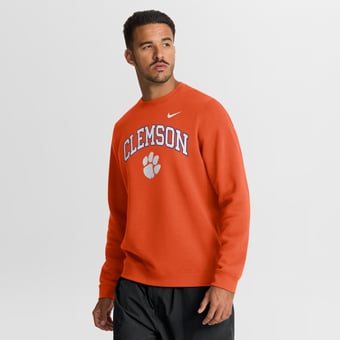 Men's Nike Orange Clemson Tigers Arch Pullover Sweatshirt
