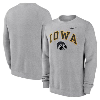 Men's Nike Gray Iowa Hawkeyes Arch Pullover Sweatshirt