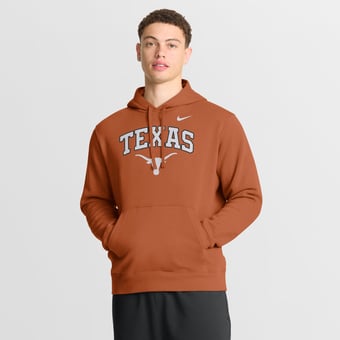 Men's Nike Texas Orange Texas Longhorns Club Fleece Arch Pullover Hoodie