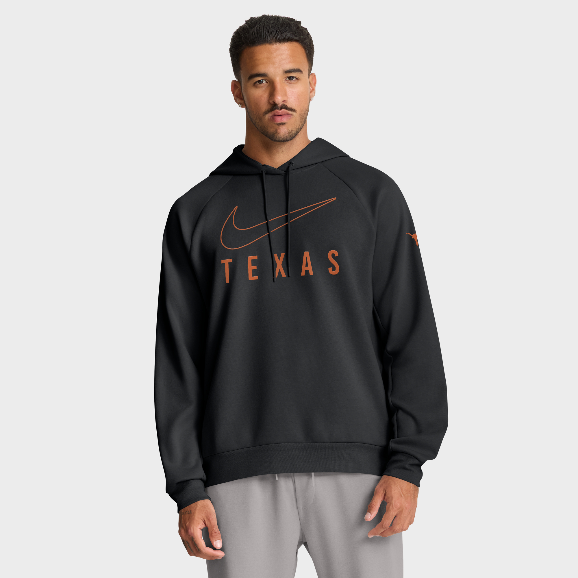 Men's Nike Black Texas Longhorns Premium Raglan Performance Pullover Hoodie