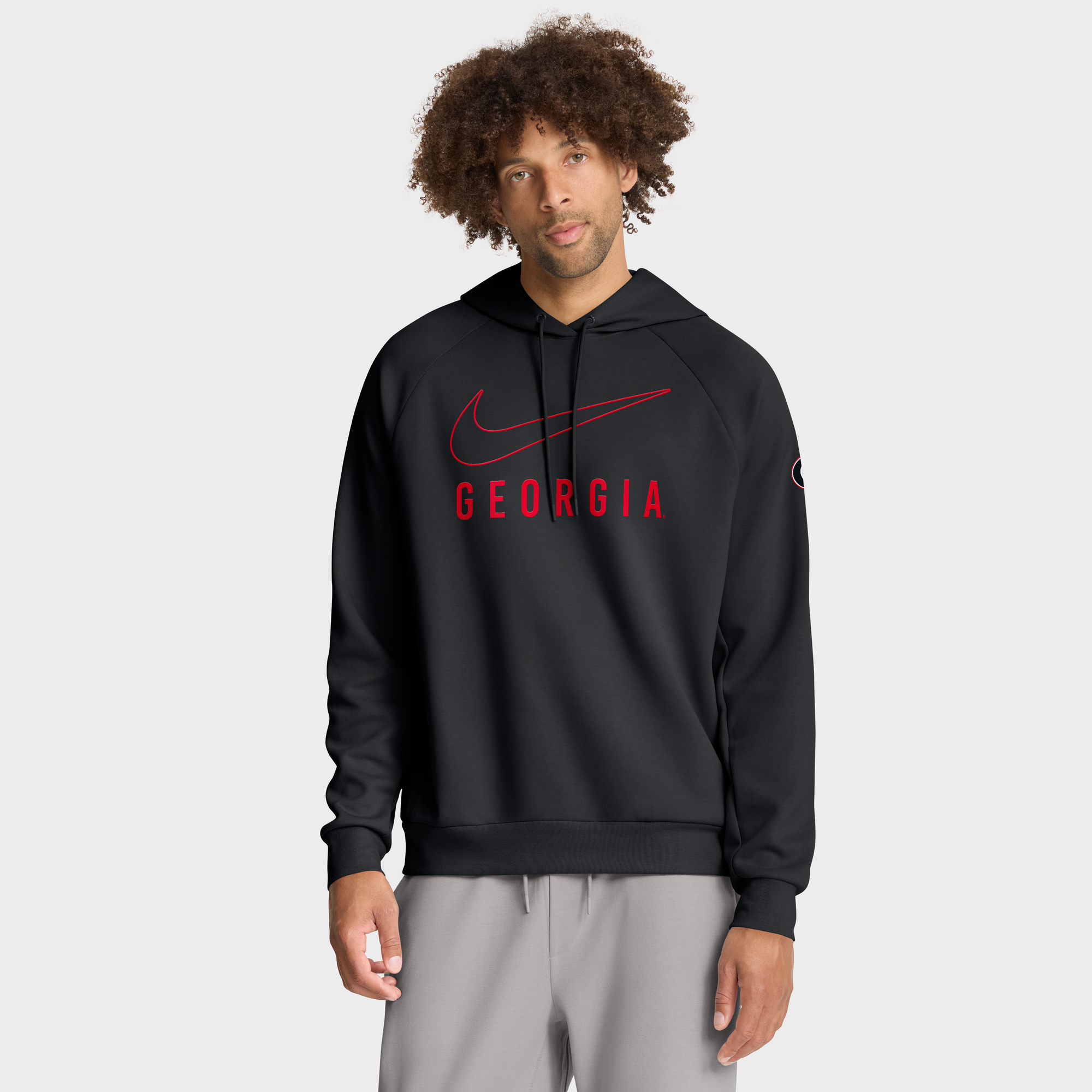Men's Nike Black Georgia Bulldogs Premium Raglan Dri-FIT Hoodie