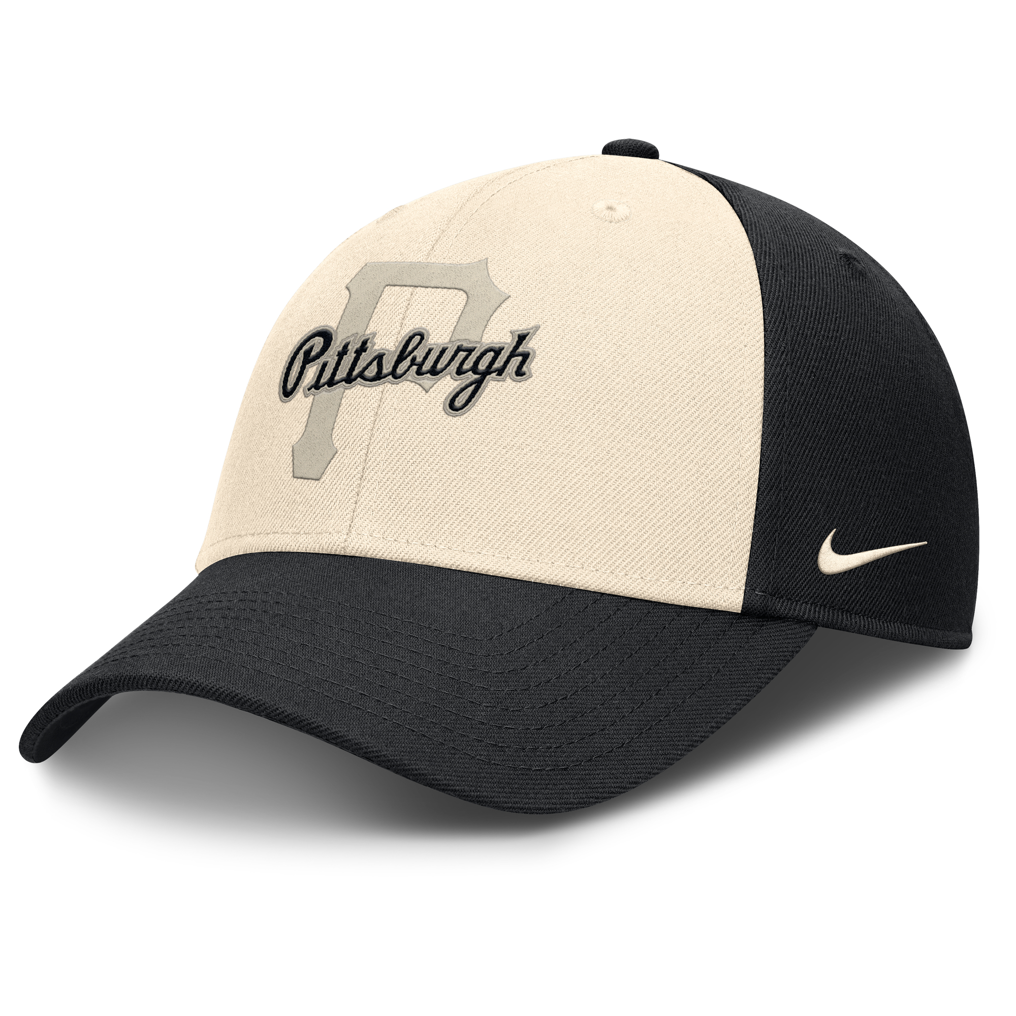 Men's Nike Black/Natural Pittsburgh Pirates Statement Club Performance Adjustable Hat