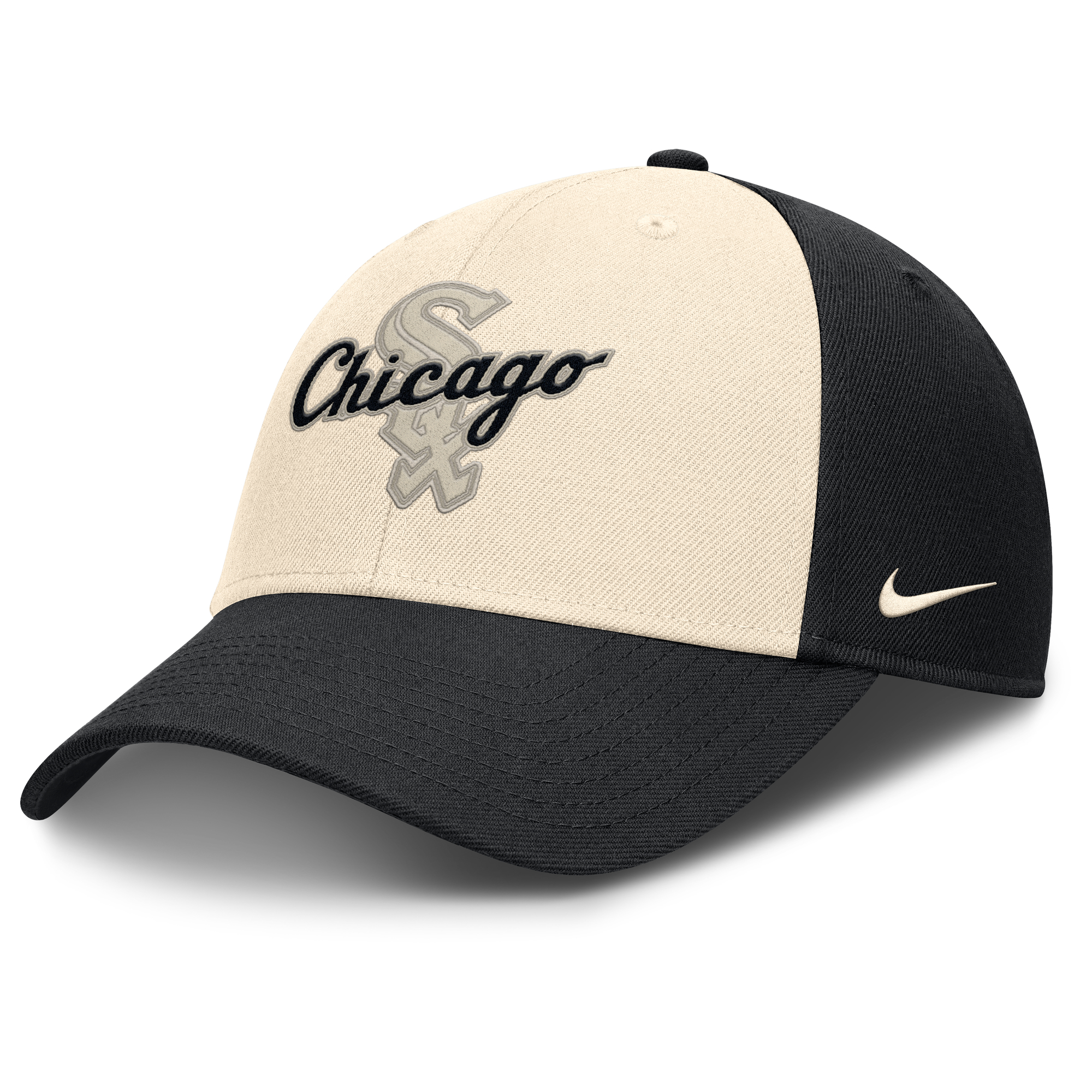Men's Nike Black/Natural Chicago White Sox Statement Club Performance Adjustable Hat