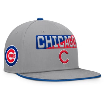 Men's Fanatics Gray Chicago Cubs Punchout Snapback Hat