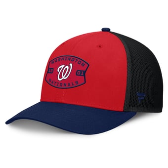 Men's Washington Nationals Fanatics Red/Navy Cutoff Adjustable Trucker Hat