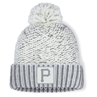 Women's Fanatics  Heather Gray Pittsburgh Pirates Hangtime Cuffed Knit with Pom
