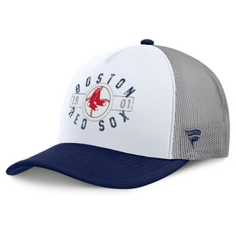 Men's Fanatics White/Navy Boston Red Sox Designated A-Frame Foam Front Trucker Adjustable Hat