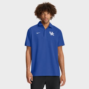 Men's Nike Royal Kentucky Wildcats Coaches Sideline Dri-FIT Polo