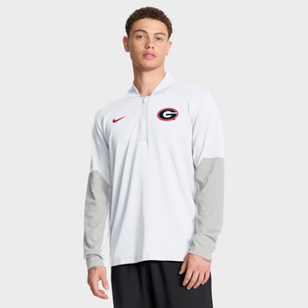 Men's Nike White Georgia Bulldogs One Goal Performance Half-Zip Pullover